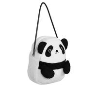 SOIMISS Plush Panda Shoulder Bag Large Capacity Cute Cartoon Tote for Women Soft Cozy Material Dual Carrying Options Versatile Hand and Shoulder Purse for Shopping Travel Outdoor