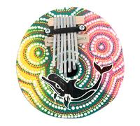 SOIMISS Portable Coconut Shell Thumb Piano with 7 Beautiful Painted Keys, Lightweight Finger Piano Toy for Kids and Adults, for Festival and Anniversary Style
