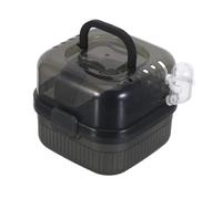 SOIMISS Portable Double-layer Hamster Cage with Ventilated Airflow Easy-clean Small Animal Carrier for Guinea Pigs Ferrets Hamsters Spacious Travel Crate for Comfortable Pet Transport