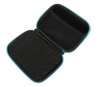 SOIMISS Portable Essential Oil Bottle Organizer Bag, 12-Compartment 15ml Blue Zipper Case with White Butterfly Print, Travel Essential Oil Storage Pouch for Aromatherapy and On-The-go