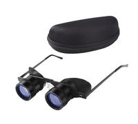 SOIMISS Portable Fishing Magnifier Glasses with Pvc Frame and Wear-resistant Lens, Mini Compact Binoculars for Outdoor and Fishing Activities, Includes Glasses Case for Easy Carry