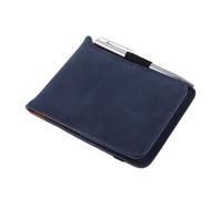 SOIMISS Portable Golf Scorecard Journal with Pen Dark Blue Faux Leather Golf Score Organizer for Outdoor Sports Golfers Score Tracking Pocket Notebook