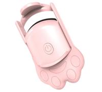 SOIMISS Portable Heated Eyelash Curler USB Rechargeable Handheld Lash Curling Tool with Brush Head for Safe Quick and Curling in Pink