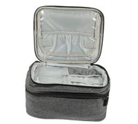 SOIMISS Portable Nail Polish Organizer Bag Double Layer Oxford Cloth Case with Handle Travel Nail Polish and Essential Oil Bottle Holder for Home Office Trip