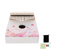 SOIMISS Portable Pink Kalimba Thumb Piano Beginner Musical Instrument Lightweight Durable Design Pure Crisp Sound for and Storage