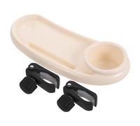 SOIMISS Portable Snack Tray for Stroller with Cup Holder and Storage Holder, Plastic Material with Stable Meal Support and Easy Cleaning Design, for Outdoor Travel and Stroller Travel
