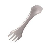 SOIMISS Portable Titanium Spork Cutlery Reusable Spoon Fork Utensil for Outdoor Camping Hiking Picnic Tableware with Odorless Design