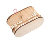 SOIMISS Portable Wooden Cricket Cage Double Lattice Holder Lightweight Insect Carrier for Grasshoppers and Crickets Reusable Design for Outdoor Exploration and Nature Study