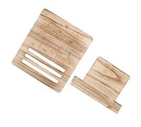 SOIMISS Portable Wooden Music Sheet Stand, Desktop Cookbook Holder Book Organizer, Vintage Style Tabletop Easel for Home, Office, Kitchen - Natural Wood Color