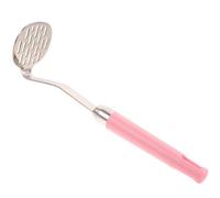SOIMISS Potato Masher Stainless Steel Manual Kitchen Tool for Food Preparation and Vegetable Pressing Silicone Grip Pink