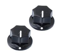 SOIMISS Potentiometer with Electric Guitar Synthesizer and Knobs for Tone 2pcs Adjustable Plastic Rotary Manual Control Creative Design, Black Insert Shaft Dome
