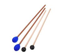 SOIMISS Professional Marimba Mallets Rubber and Wool Head Percussion Sticks for Xylophone Adults and Students with Storage Bag Lightweight Rhythm Instrument Hammers