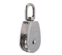 SOIMISS Professional Stainless Steel Bearing Pulley Single Block for Gym Equipment Garage Door Cable Hoist Wire Rope Towing Wheel and Easy to Install