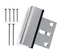 SOIMISS Proof Door Reinforcement Lock Aluminum Alloy Latch Bolt with Hinge Silver for Home Security and Front Door Safety