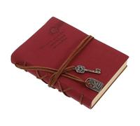 SOIMISS Pu Blank Red Journal Cover Bound Retro String Notebook