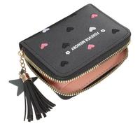 SOIMISS Pu Cards Pack Ticket Purse Bag Cartoon Wallet Fashion Style Pu Material Easy to Carry Unique Capacity Design Women Carry Personal Belongings Compact Wallet