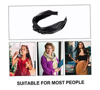 SOIMISS PU Leather Wide Hairband for Women Non Slip Simple Chic Headband Lightweight Durable Broadside Hair Band Stylish Party Accessory for Ladies