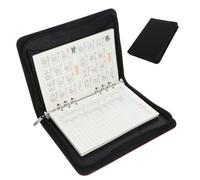SOIMISS PU Leather Zipper Binder Business Portfolio Organizer with Large Capacity PU Construction Secure Zipper Closure Spacious Document and Office Supply Storage for Professional Use