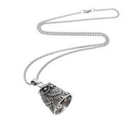 SOIMISS Punk Style Owl Motorcycle Bell Keyring Stainless Steel Luck Bike Bell Charm Decorative Pendant for Cycling Accessories