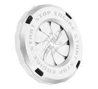 SOIMISS Push To Start Button Cover Silver Rotary Car Engine Start Protector Easy Installation Anti-scratch Ignition Switch Decoration Stylish Interior Upgrade for Cars Motorcycles