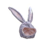 SOIMISS Rabbit Ears Hat Novelty Funny Plush Rabbit Ears Cap Headpiece New Year Birthday Easter Carnival Rabbit Cosplay Costume Photo Booth Props Grey, gray, One Size