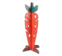 SOIMISS Rabbit Multilayer Shaped Hay Carrot Wooden Small Feeder Pet Hay Manger Orange Design for Foraging Food Dispenser Rack Guinea Pigs Animals