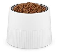 SOIMISS Raised Dog Bowl Single Elevated Dog Bowl Lightweight Compact Travel Friendly Design Detachable Melamine Stand White