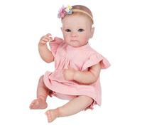 SOIMISS Realistic Reborn Doll Soft Vinyl Flexible Limbs Plaything for Role Play and Hugging to Encourage Nurturing Skills and Dress-up Fun Random Color