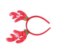 SOIMISS Red Fabric Antlers Headband Comfortable to Wear and Eye-catching Christmas Party Accessory for Adults and Stylish Xmas Reindeer Hair Hoop