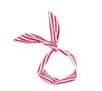 SOIMISS Red Rabbit Ear Hairband with Bowknot, Soft Cotton and Linen Wire Headwrap, Flexible Iron Wire Headband Hair Accessories for Women in Daily Life