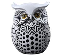 SOIMISS Resin Owl Figurine Decorative Owl Statue White Resin Ornament Desktop Decor for Bedroom Living Room Office