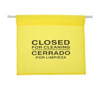 SOIMISS Restroom Closed for Cleaning Expandable Door Barricade Banner Yellow Hanging Safety Notice Sign for Commercial Bathroom Maintenance and Facility Cleaning