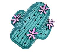 SOIMISS Retro Chic Small Cactus Design Crossbody Bag with Comfortable Shoulder Strap and Large Capacity in Pink Pu and Polyester Material, for Everyday Use and Fashionable Outings