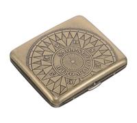 SOIMISS Retro Cigarette Box Metal Case for Men for Women Portable Cigarettes Case Clip Holds Capacity Spring Clip Opening