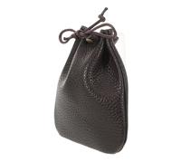 SOIMISS Retro Lucky Bag Leather Drawstring Bag for Men for Women Small Storage Pouch for Holding Change Keys Idea for Occasion