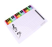 SOIMISS Reusable Music Staff Whiteboard Erasable Writable Portable Five-Line Notation Board for Classroom and Home Practice 11.18X8.27In