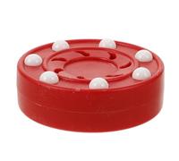 SOIMISS Reusable Red Plastic Inline Hockey Puck Ball for Adults, Small Sturdy Floor Training Puck, Professional Roller Hockey Sports Accessory for Practice