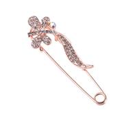 SOIMISS Rhinestone Pearl Brooch Pin Alloy Lapel Pin Crystal Accent for Women Dress Up Accessories