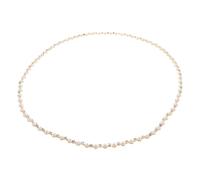 SOIMISS Rhinestone Pearl Trim Chain DIY Clothing Trimming Chain for Hair Accessories Dresses Crafts Durable Easy to Sew Rhinestone Applique for Headbands Shoes Gold Base