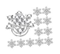 SOIMISS Rhinestone Spiral Clips 15pcs Snowflake Hair Pins Hair Jewels for Women Bridal Christmas Accessories