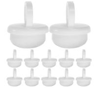 SOIMISS Ring Handle Nail Brush Set Plastic and Nylon Material 12pcs for Precision Cleaning and Deep Dust Removal Soft Bristles with Short Handle, for Beauty Salon and Daily Nail Prep