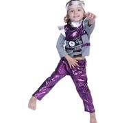 SOIMISS Robot Costume Purple Polyester Cosplay Bodysuit Non-fading, Non-deformation Features for Performance and Parent Communication