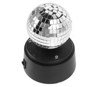 SOIMISS Rotating LED Strobe Ball Lamp with Glass Mirror Surface for Ktv Bars and Party Rooms Portable Table Lamp with Easy One-Button Operation Easy to Clean Battery Not Included