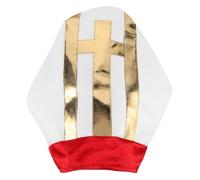 SOIMISS S Halloween Pope Costume Hat Clerical Liturgical Miter for Catholic Religious Role Play Authentic Headgear for Party Theater Prop Easy to Wear and Accessory