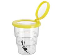 SOIMISS ’s Science Learning Insect Observation Cup with 3x Magnifier, Yellow Plastic Bugs Container Cage for Nature Exploration and Insect Catchers Kit