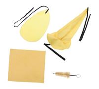 SOIMISS Saxophone Cleaning Kit with Lightweight Cotton Cloth and Natural Bristle Brush, No Lint Sax Cleaning Tool for Instrument Care, Compact Size Fits in Bag or Suitcase Random Color