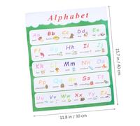 SOIMISS Self-adhesive Alphabet Chart Early Education Poster with Cartoon Animals Bright Colors for Nursery Wall Learning and Recognition Home Classroom Decor