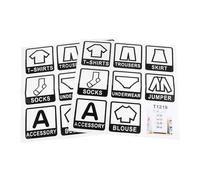 SOIMISS Self Adhesive Clothing Label Stickers for Dresser Classification Clothes Labels and Laundry Stickers for Bedroom Wardrobe Smooth Surface Identification Decals 2 Pcs
