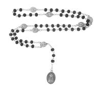 SOIMISS Seven Sorrows Catholic Prayer Beaded Necklace Lightweight Religious Rosary Jewelry for Women and Smooth Edges Spiritual Ornament for Daily Wear Weddings and Special Occasions