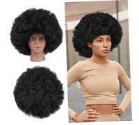 SOIMISS Short Curly Afro Wig for Black Women Synthetic Fluffy Natural-looking Curls Versatile Cosplay Costume Party Accessory Shine